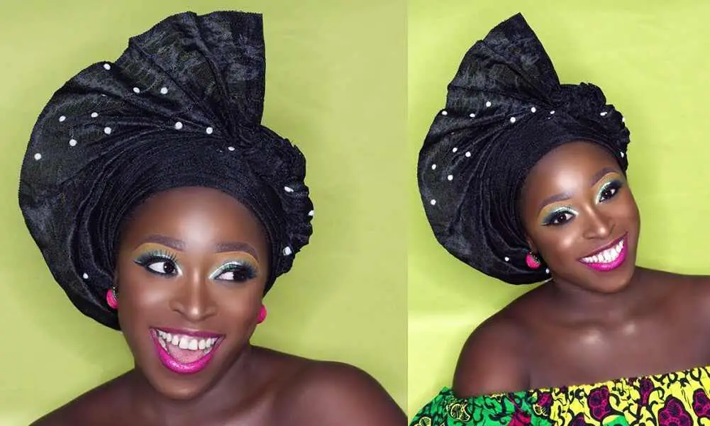 Twisted side gele is one of the most popular styles out there