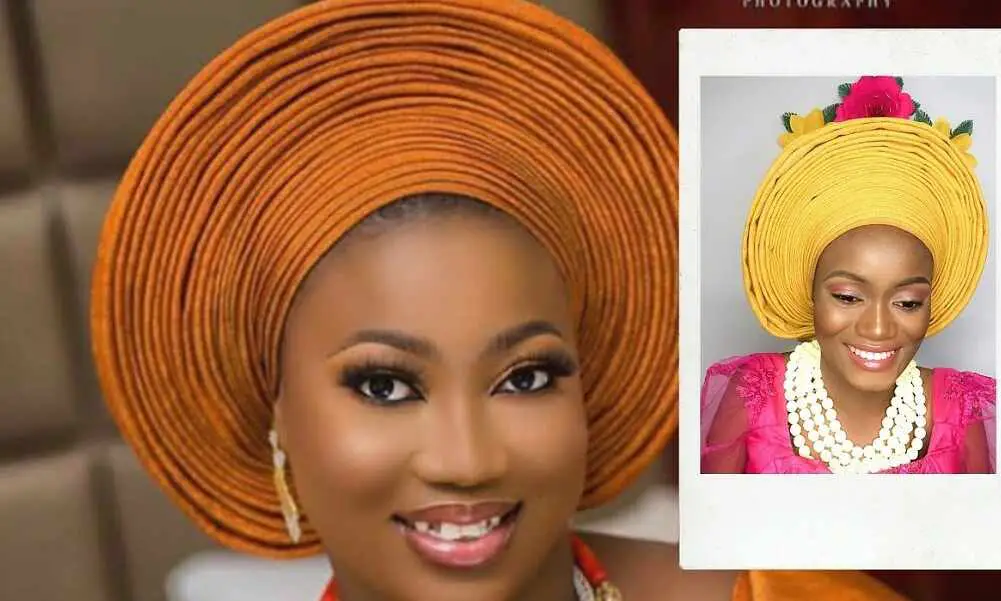 V round gele is popular amongst women with big forehead