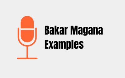 10 Examples of Bakar Magana(Bakar Magana Guda Goma) And Their Meanings in English